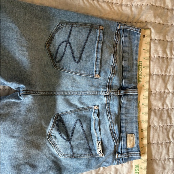 Seven7 Light Blue Distressed Women's Jeans - Picture 3 of 6